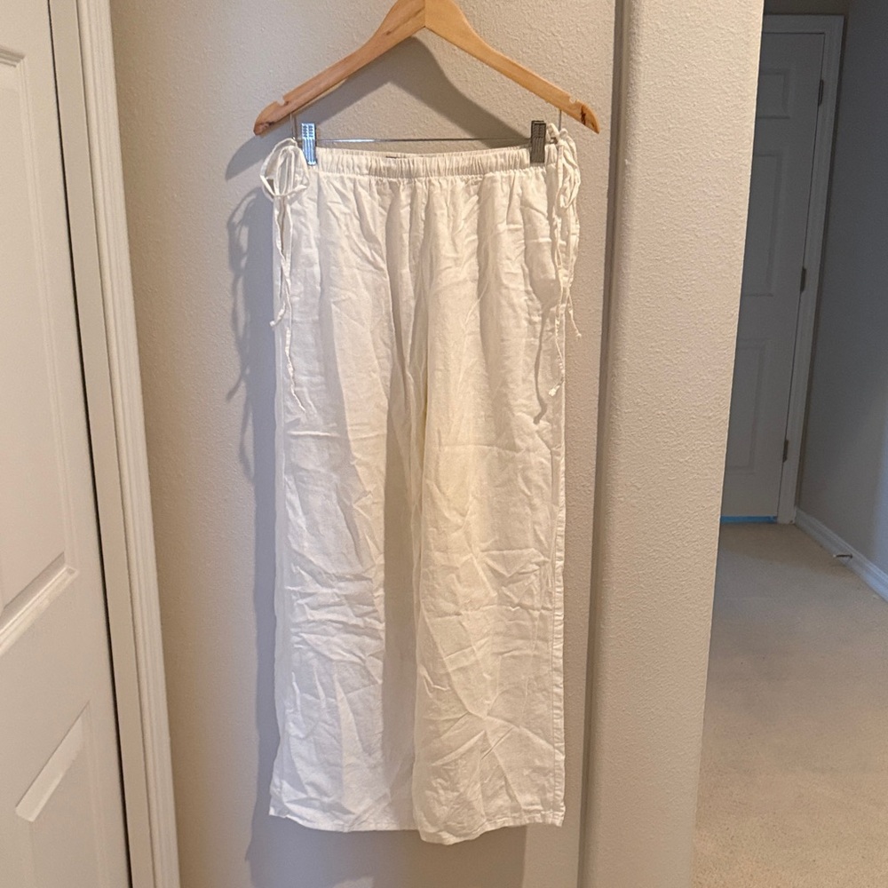 Zara White Wide-Leg Pants